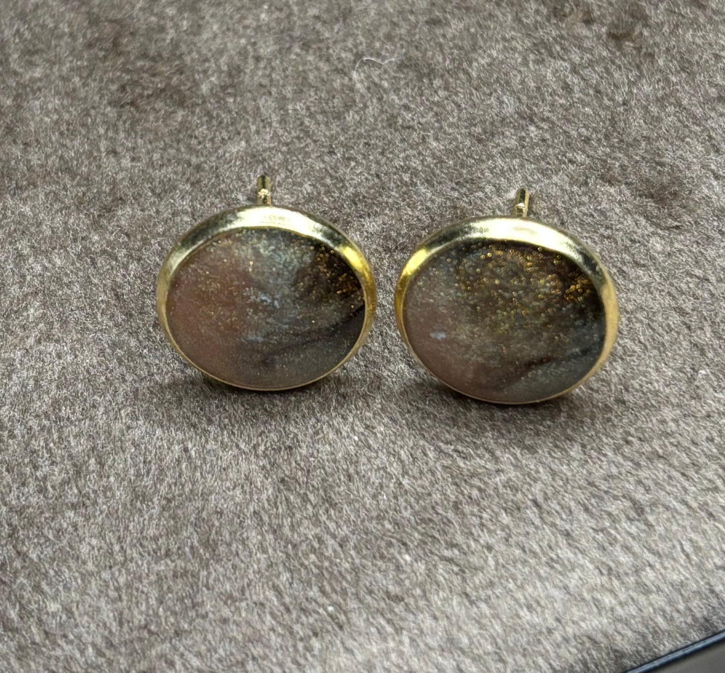 Boucles d’oreilles effet marbré