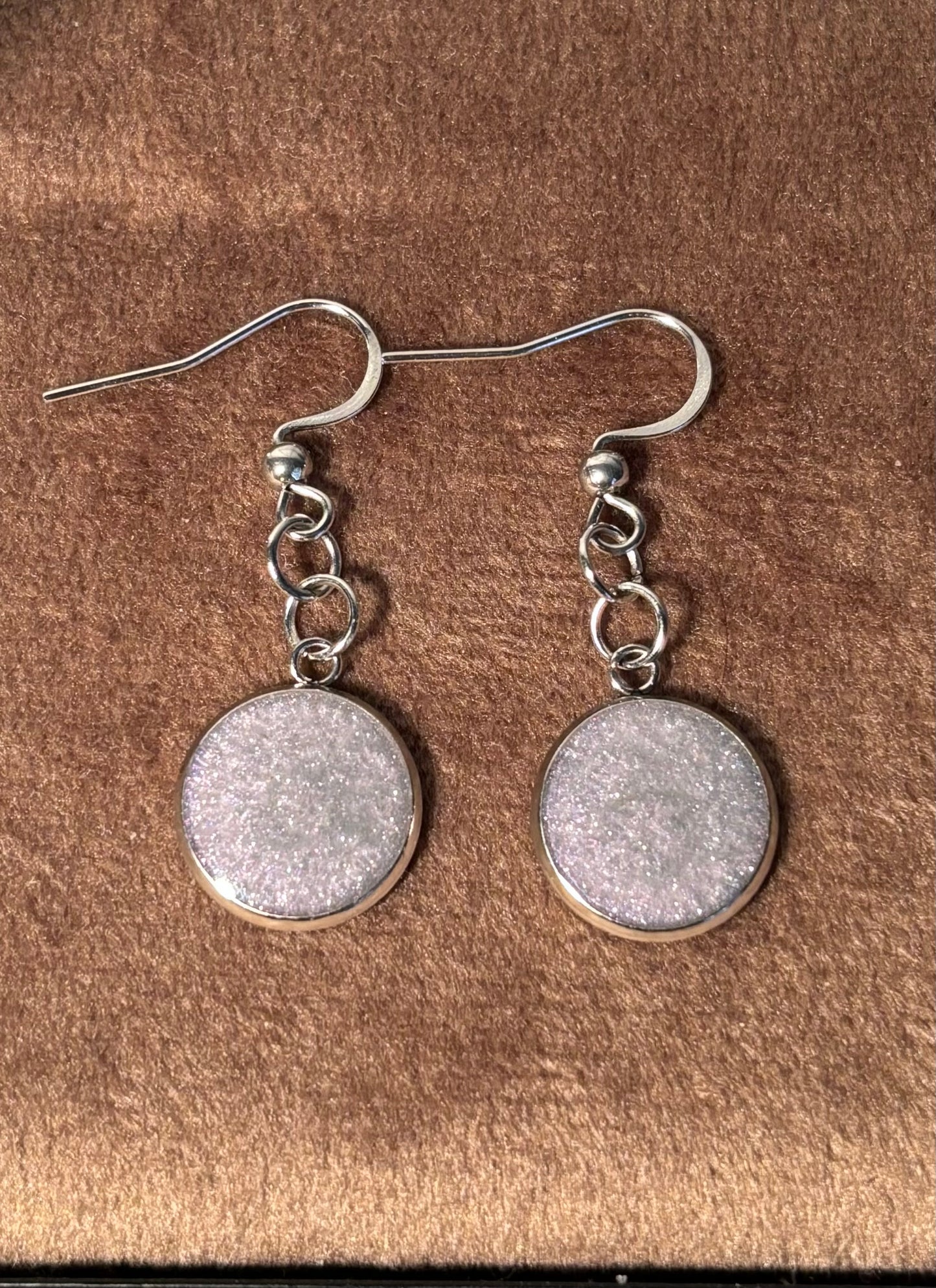 Boucles d’oreilles pendantes argentée