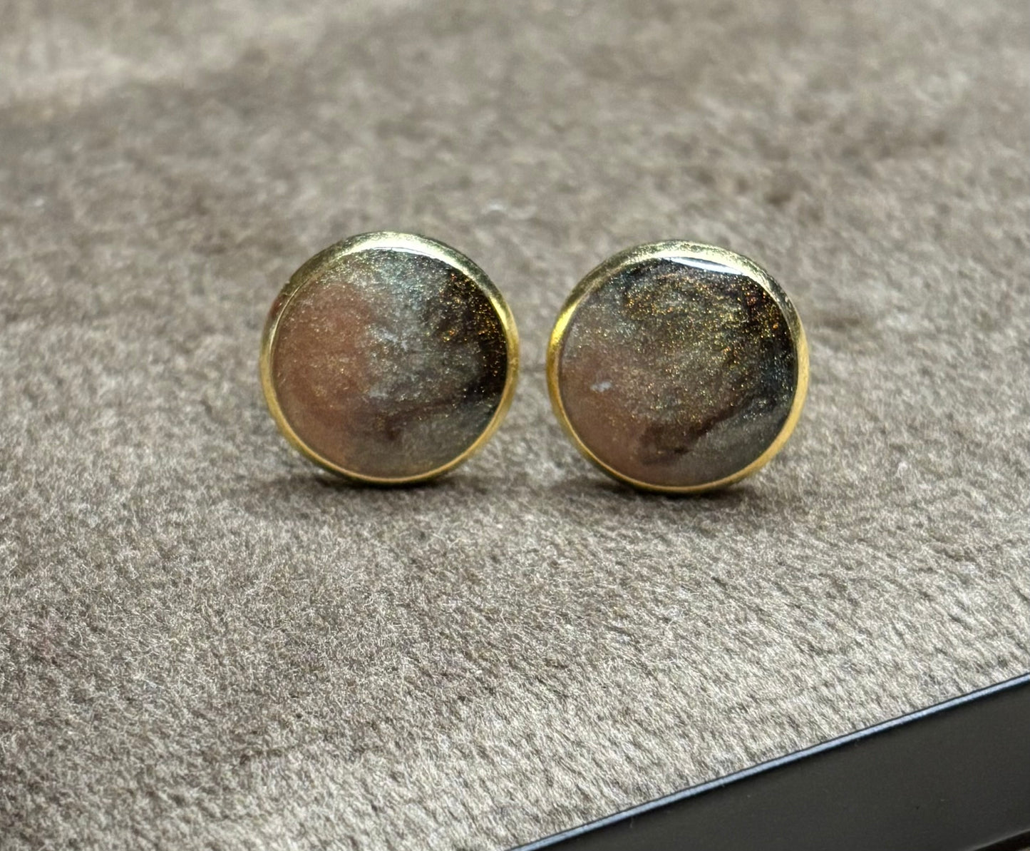 Boucles d’oreilles effet marbré