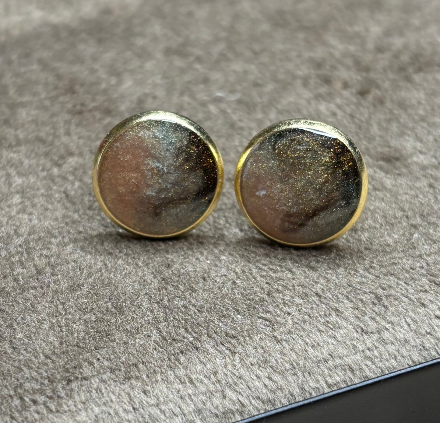 Boucles d’oreilles effet marbré