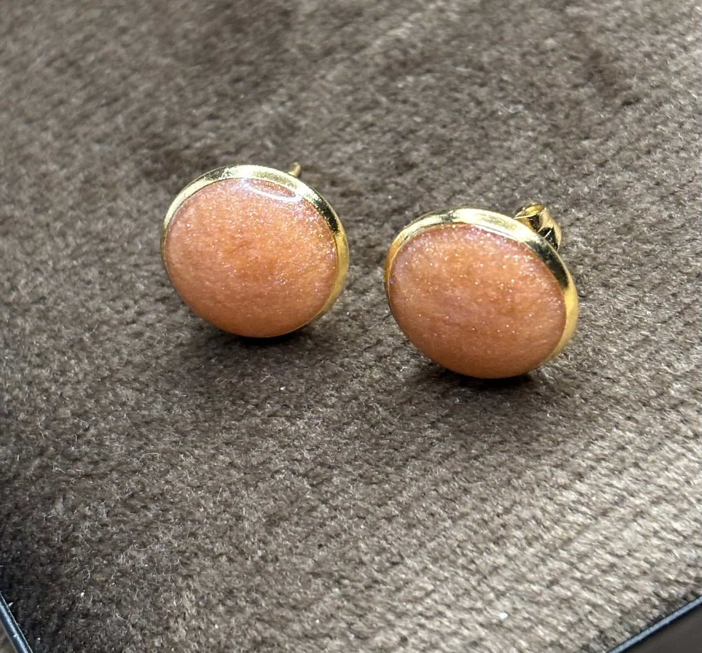 Boucles d’oreilles rose pailletée