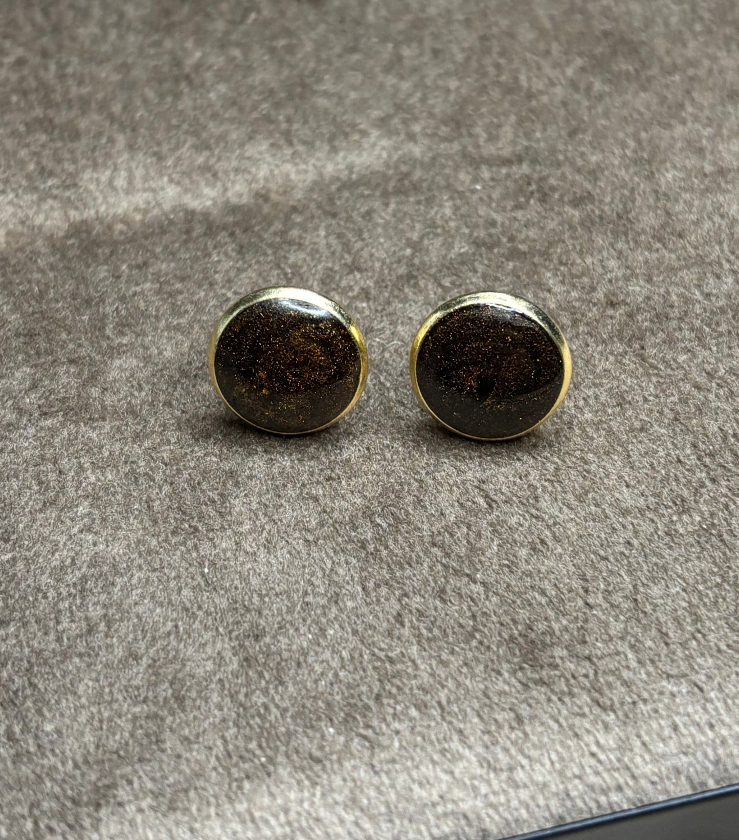 Boucles d’oreilles noires pailletée