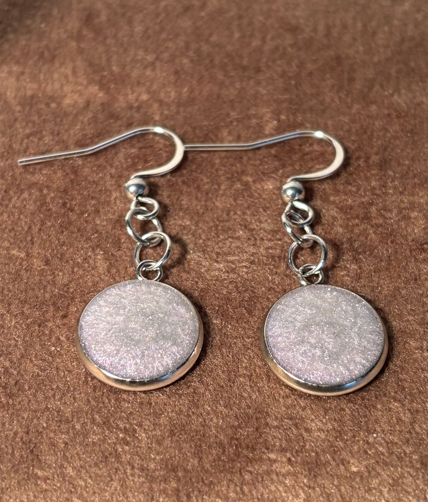 Boucles d’oreilles pendantes argentée