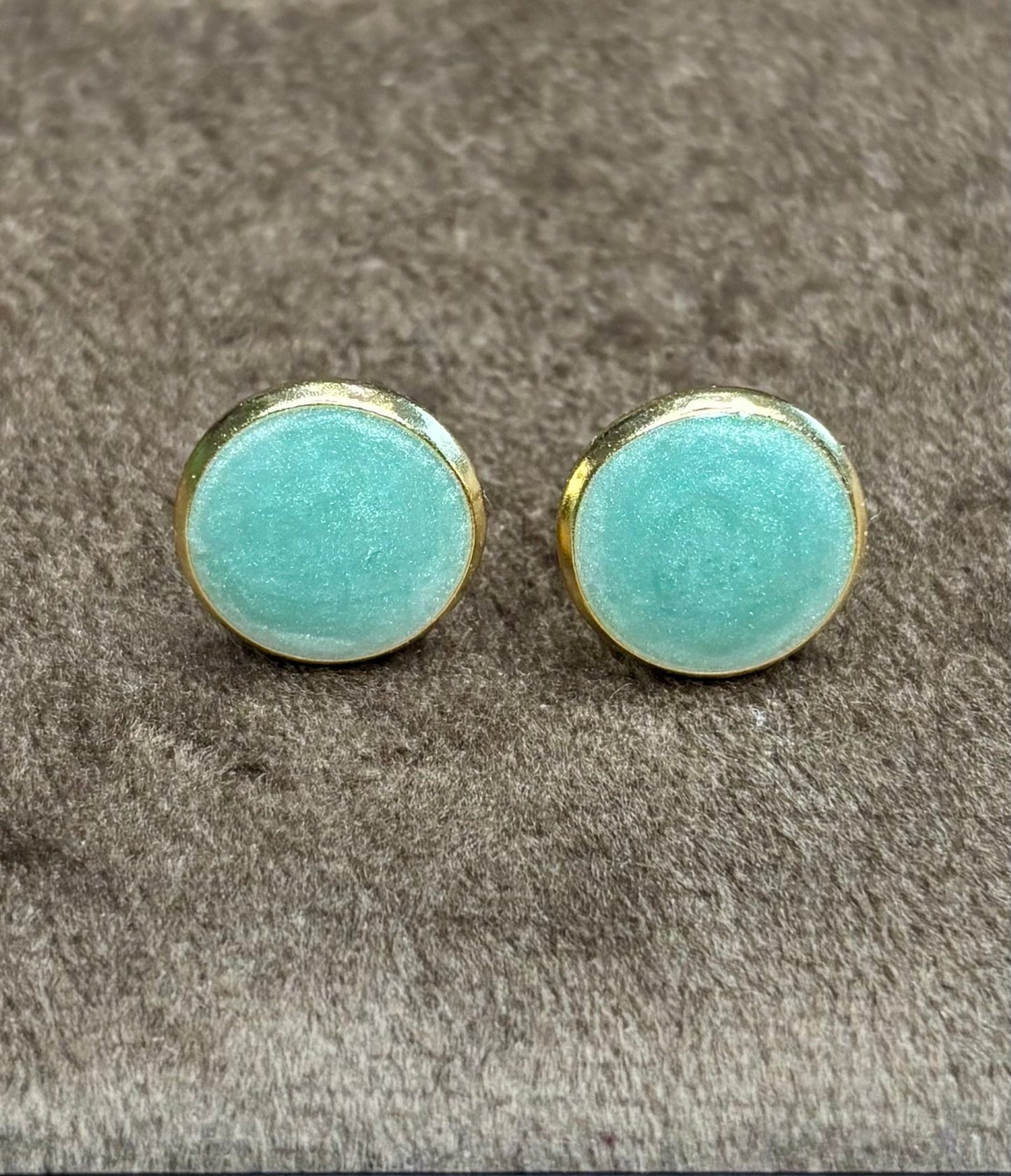 Boucles d’oreilles verte claire