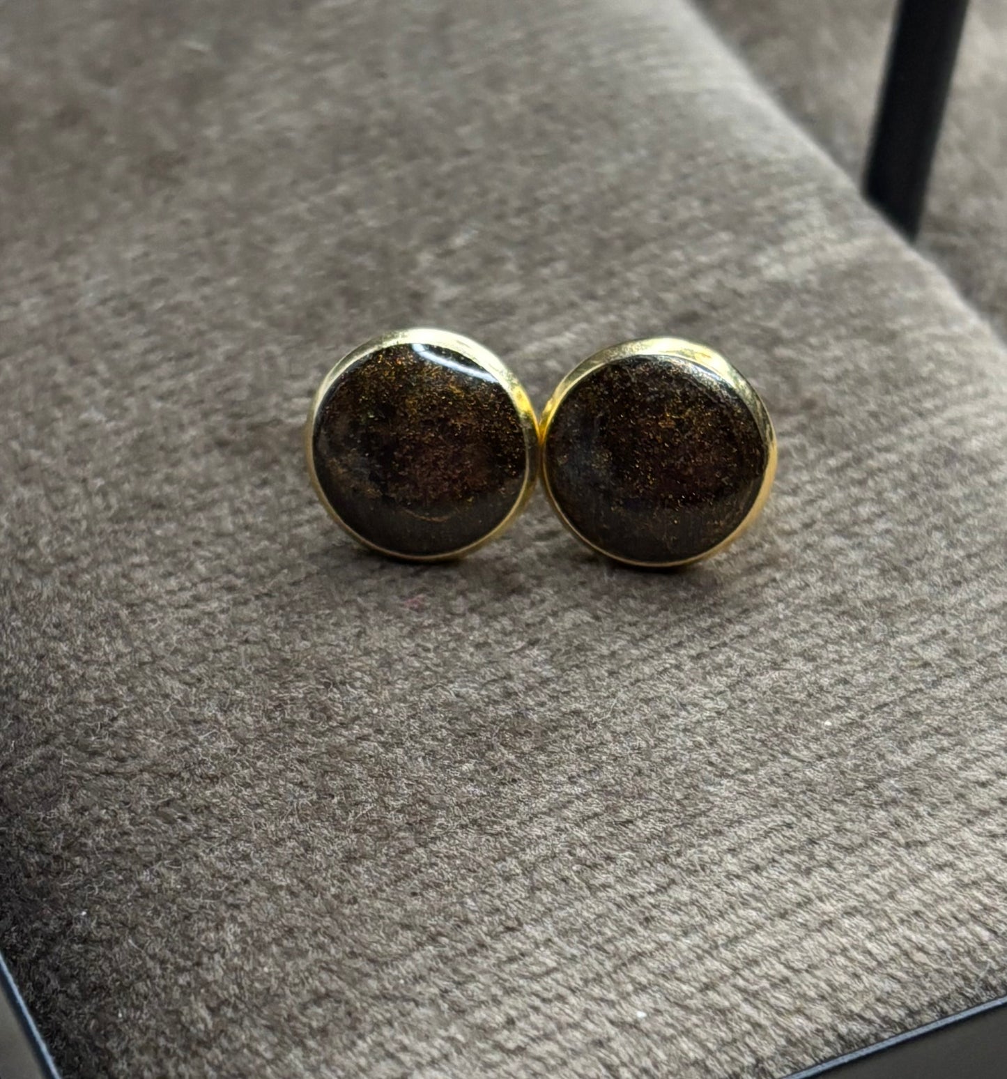 Boucles d’oreilles noires brillantes
