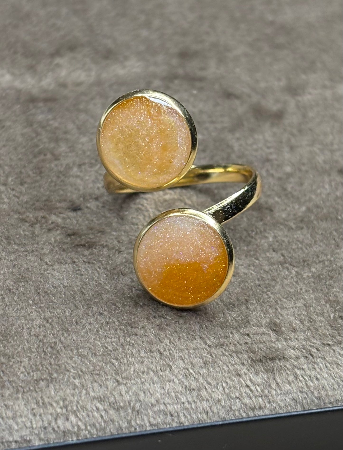 Bague bicolore perle et dorée
