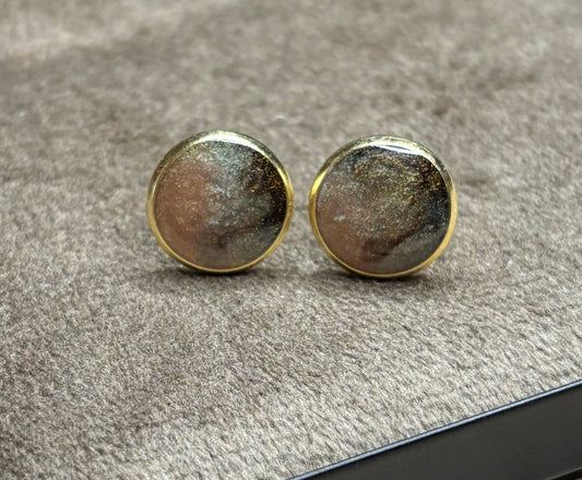 Boucles d’oreilles effet marbré
