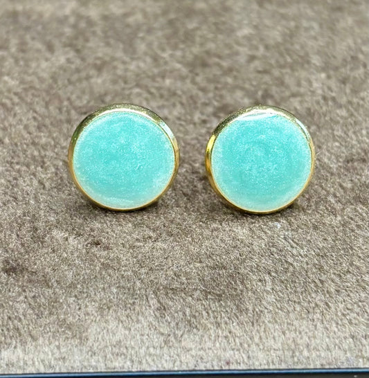 Boucles d’oreilles verte claire
