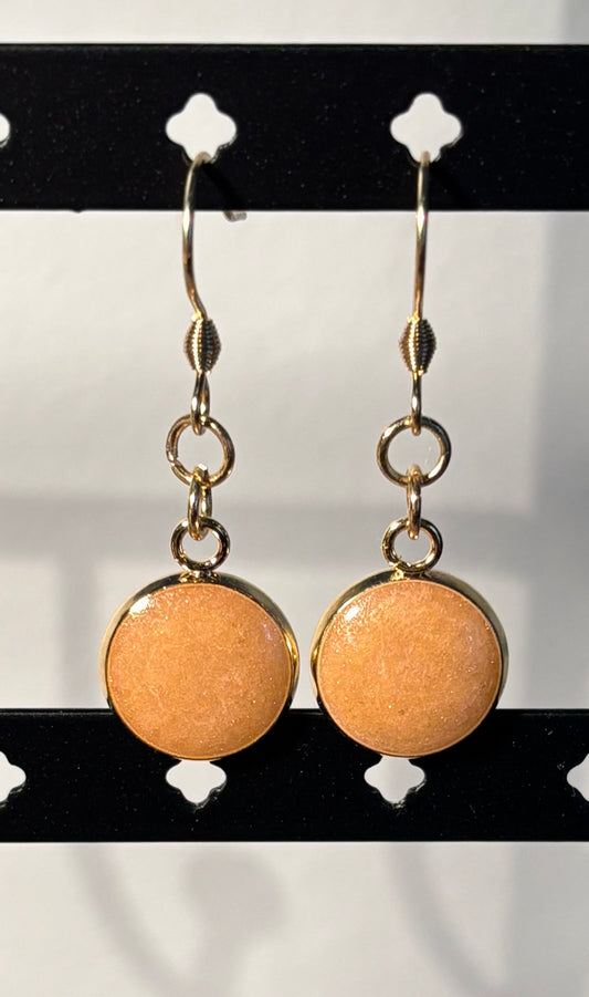 Boucles d’oreilles pendantes corail