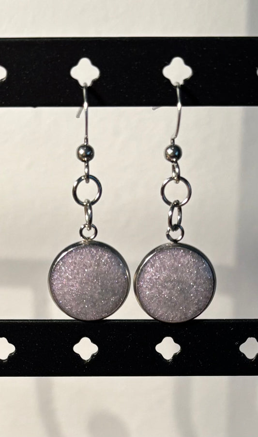 Boucles d’oreilles pendantes argentée