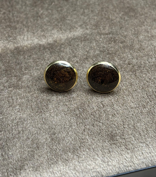 Boucles d’oreilles noires pailletée