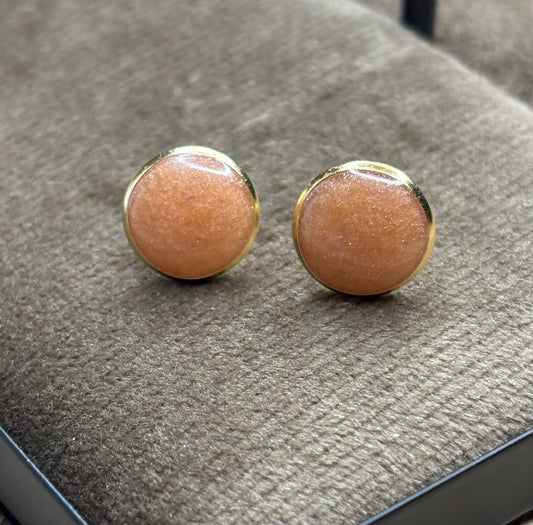 Boucles d’oreilles rose pailletée