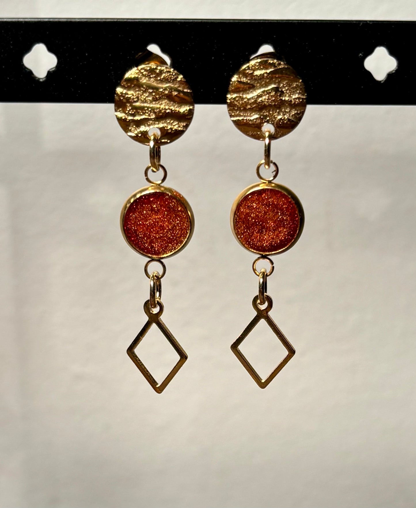 Boucles d’oreilles losange