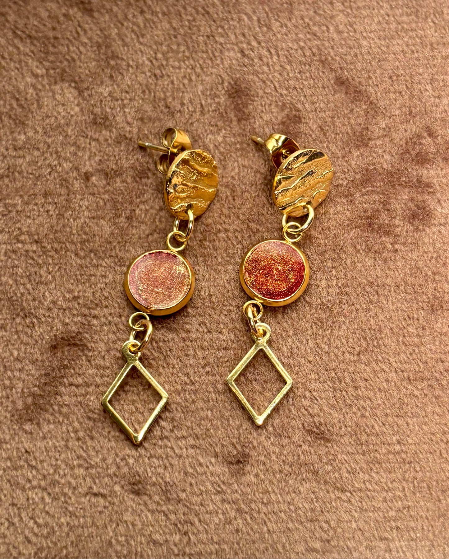 Boucles d’oreilles losange