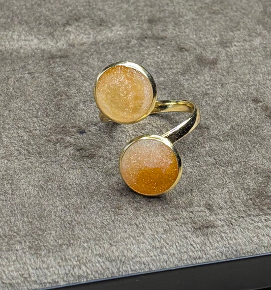 Bague bicolore perle et dorée